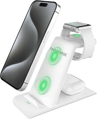 SPGUARD 3-in-1 Wireless Charging Station for Apple Watch AirPods iPhone