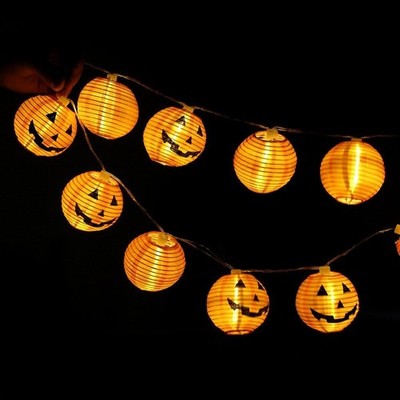 Halloween String Lights 1.5 M 10 Led Pumpkin Lanterns Battery Powered Decor