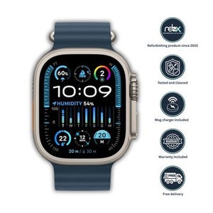 Apple Watch Ultra 2 (GPS+Cellular, 49mm) Titanium Case + Blue Ocean Band