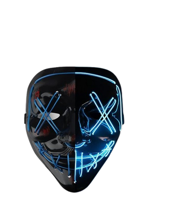 Halloween Mask, Scary Led Light Up Purge Costume Mask, 3 Lighting Modes - New