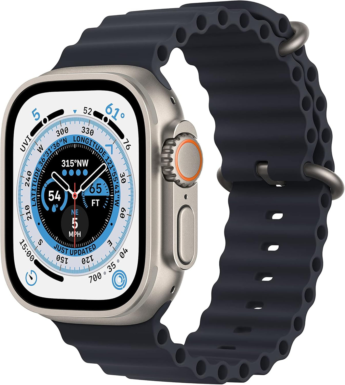 Apple Watch Ultra (GPS + Cellular, 49mm) Titanium Case + Midnight Ocean Strap
