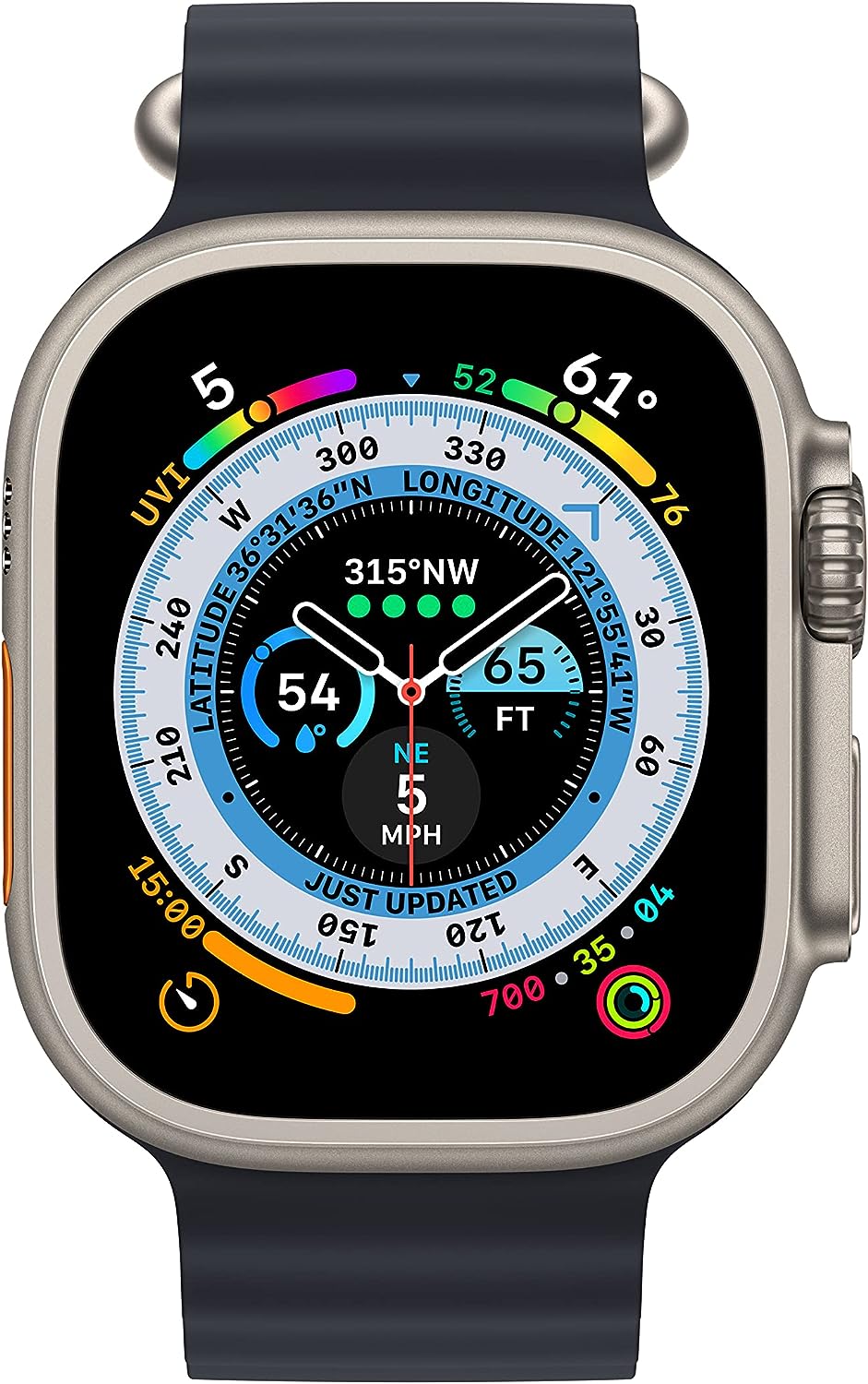 Apple Watch Ultra (GPS + Cellular, 49mm) Titanium Case + Midnight Ocean Strap