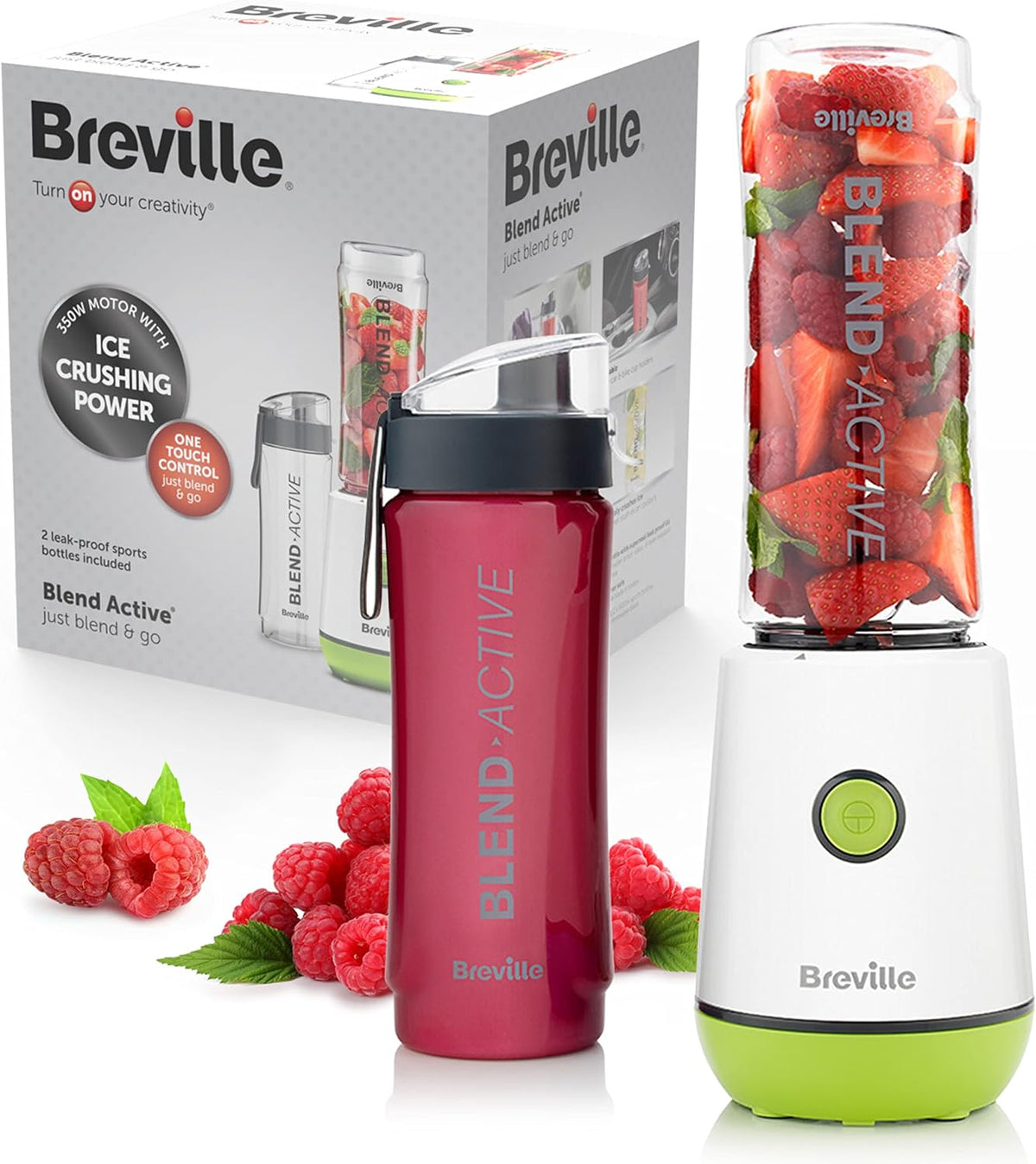 Breville Active VBL246 Blender - Green & White