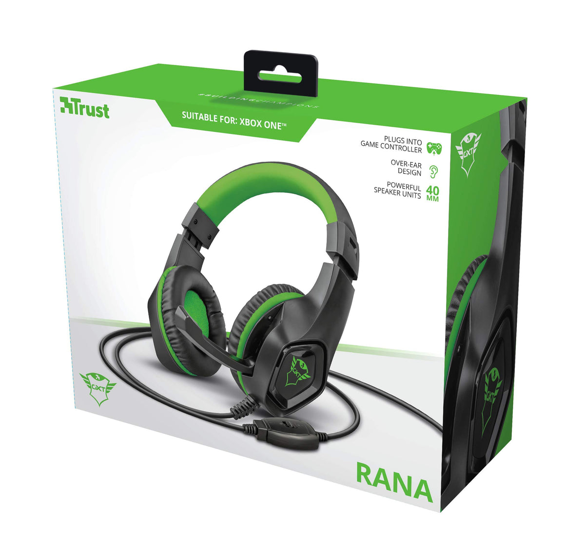 Trust GXT 404G Frog Gaming Headphones Xbox One 40mm Green