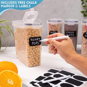 Nuovva Airtight Cereal Storage Containers Set, BPA Free Kitchen Organiser