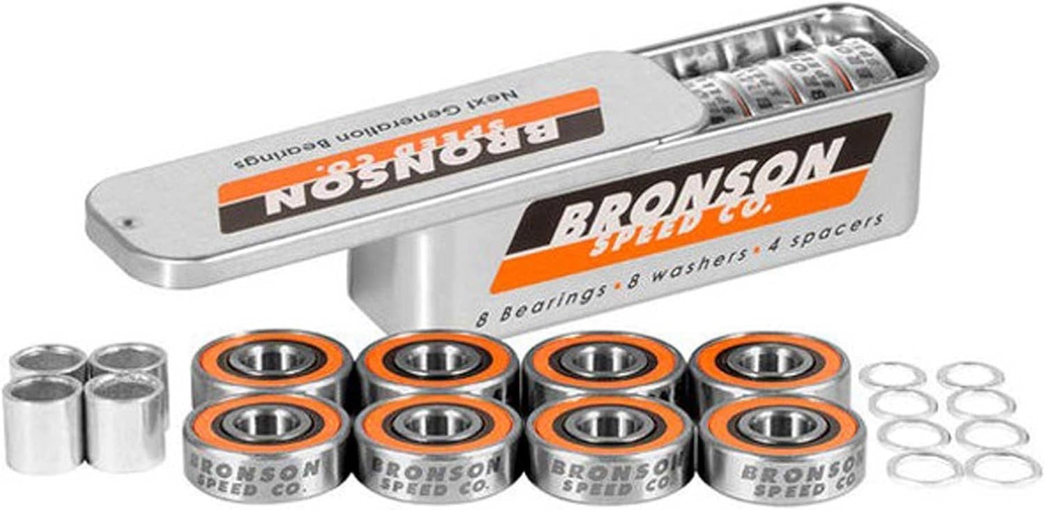 Bronson Speed Co G3 Skateboard Bearings 8 Pack Multicoloured Wheels Kit