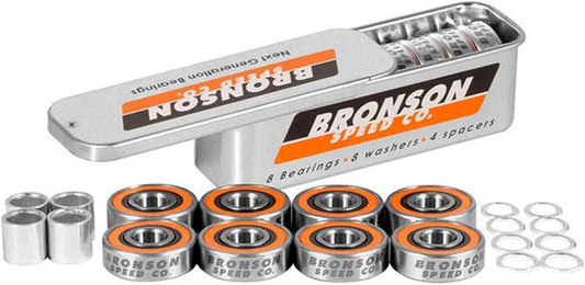 Bronson Speed Co G3 Skateboard Bearings 8 Pack Multicoloured Wheels Kit