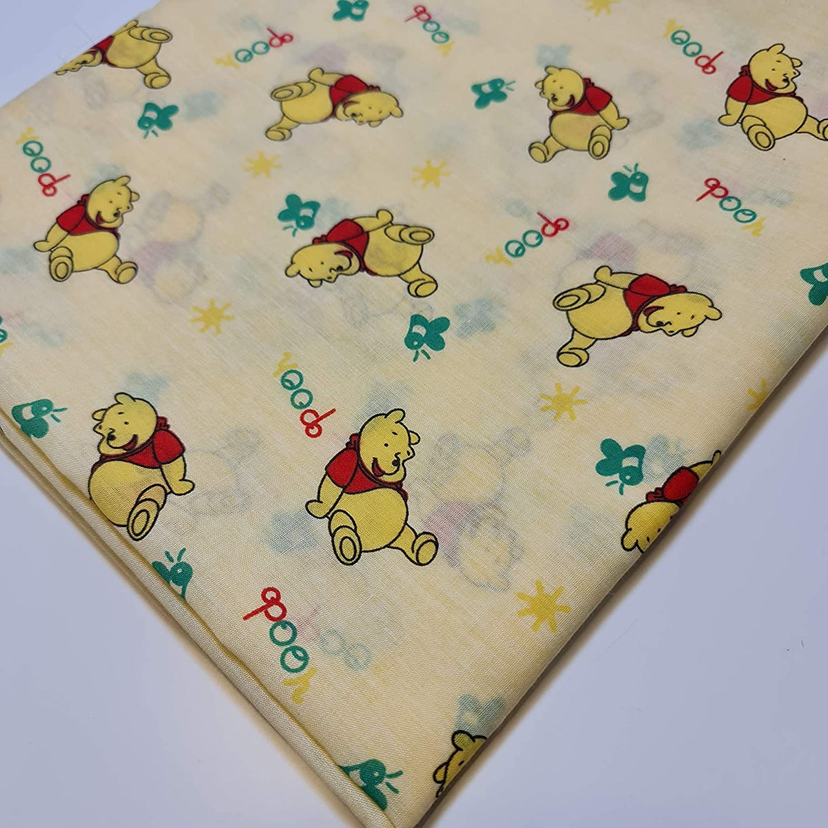 Winnie the Pooh Polycotton Craft Fabric Cream 44in Wide 5m