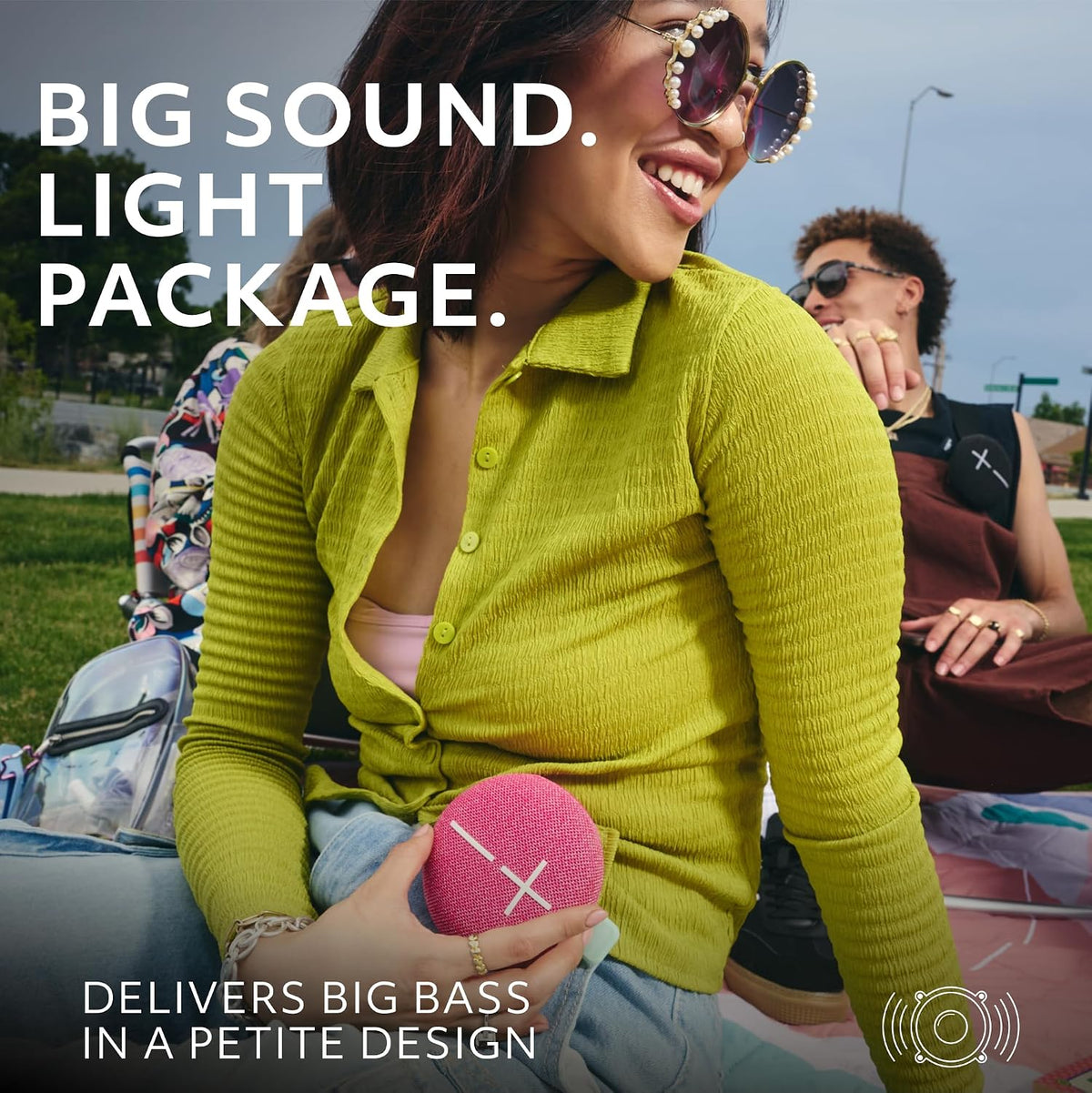Ultimate Ears MINIROLL Portable Waterproof Bluetooth Speaker, IP67, 40m - Pink