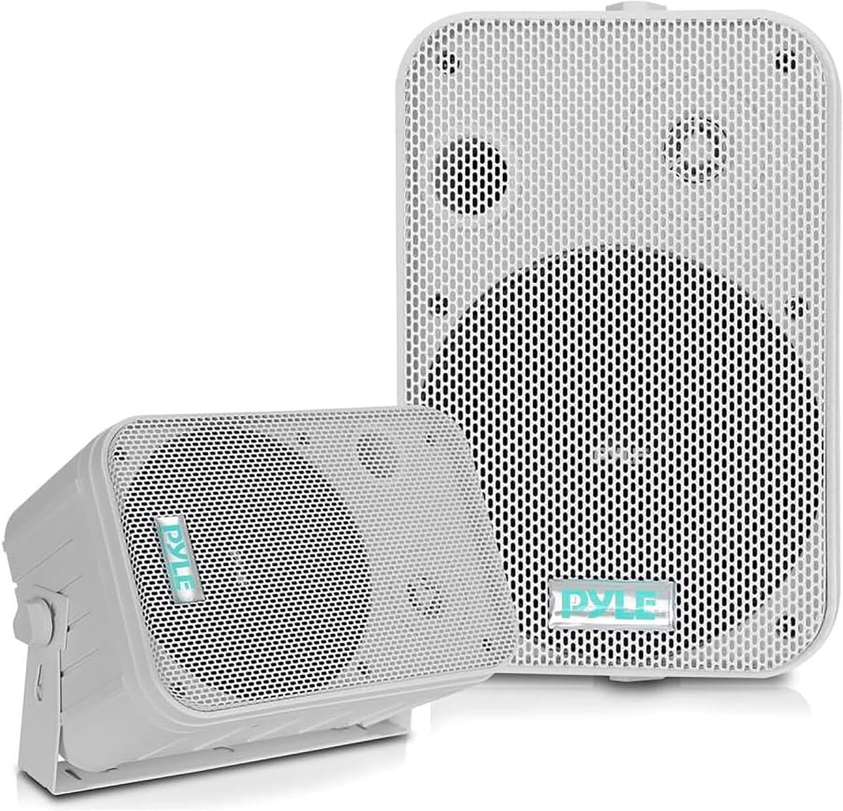 Pyle 2-Way Speaker System Pair 500W, Universal Mount, Indoor/Outdoor (White)