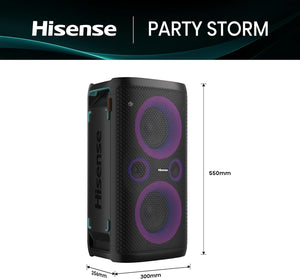 Hisense Party Storm Bluetooth Megasound Party Speaker - Black