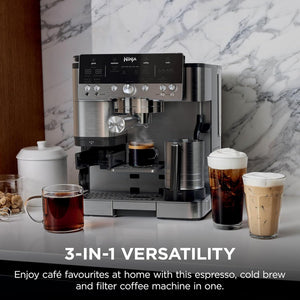 Ninja Luxe Cafe Premier ES601UK Bean to Cup Coffee Machine - Silver & Black
