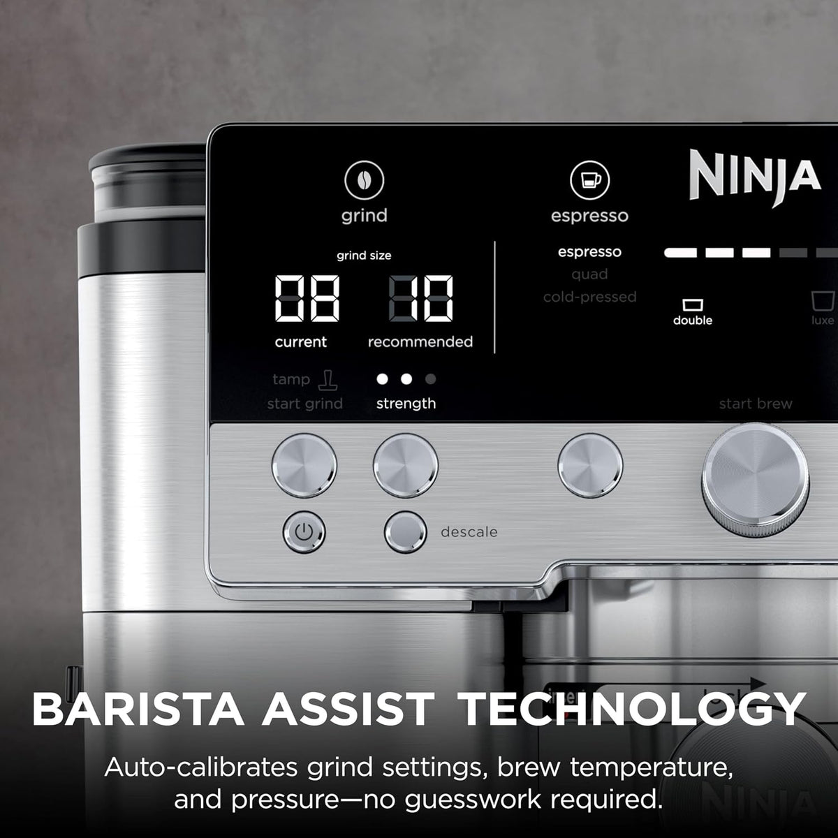 Ninja Luxe Cafe Premier ES601UK Bean to Cup Coffee Machine - Silver & Black
