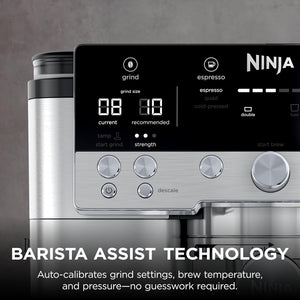 Ninja Luxe Cafe Premier ES601UK Bean to Cup Coffee Machine - Silver & Black