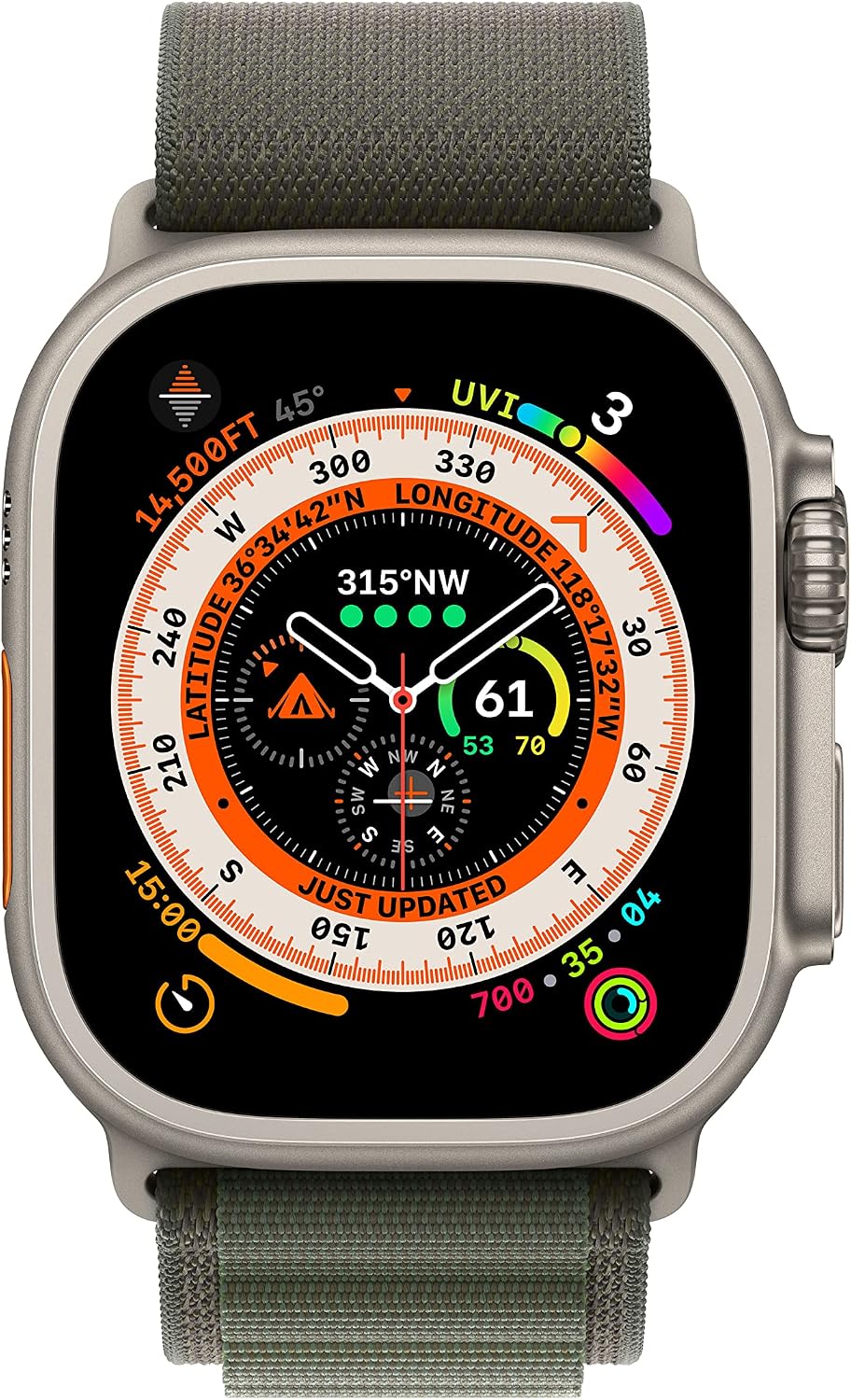 Apple Watch Ultra 49mm Titanium GPS + Cellular Smartwatch (A2684)