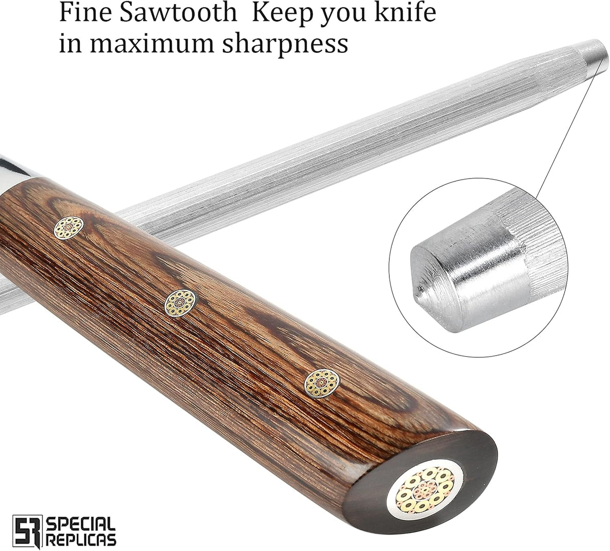 Damascus Steel Kitchen Knife 20cm with Sharpener & Gift Box