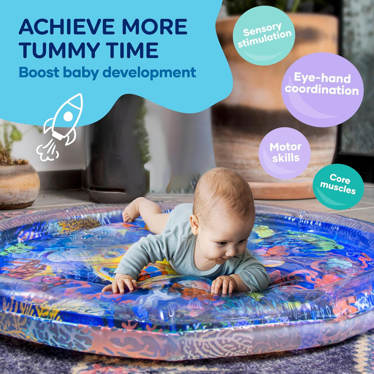 TT Tummytimez XL Inflatable Tummy Time Water Play Mat
