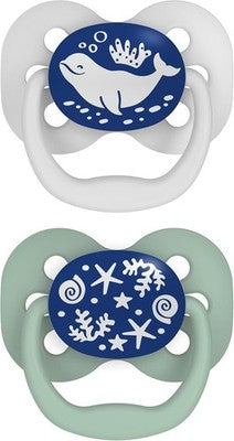 Dr. Brown'S Advantage Glow Pacifiers 0-6M, 2-Pack Blue