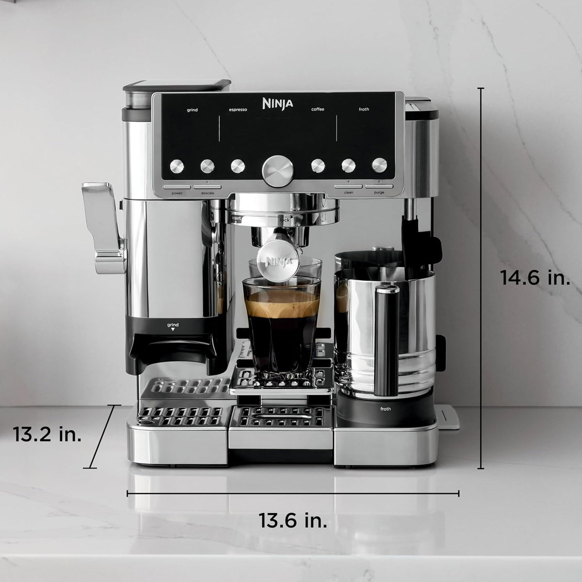 Ninja Luxe Café Pro ES701UK 3-in-1 Coffee Machine with Grinder - Silver