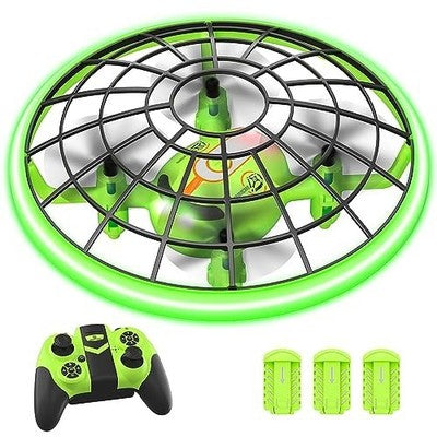 Mini Drone for Kids with LED Light 3D Flips Headless Mode 3 Batteries