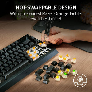 Razer BlackWidow V4 Pro 75% Wireless Mechanical Gaming Keyboard - Black