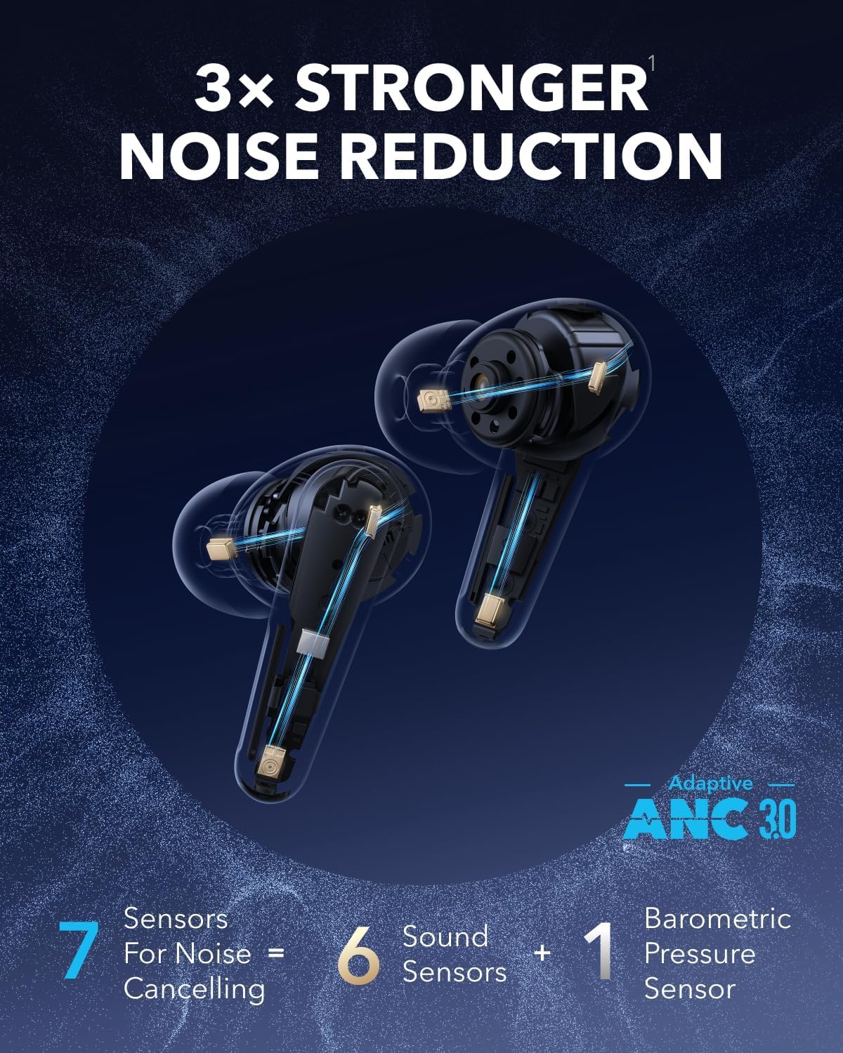 Soundcore Liberty 4 Pro Wireless Bluetooth Noise Cancelling Black Earbuds - view 3
