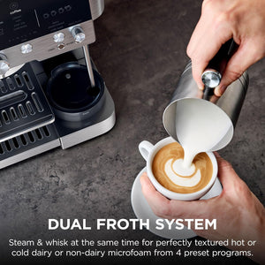 Ninja Luxe Cafe Premier ES601UK Bean to Cup Coffee Machine - Silver & Black
