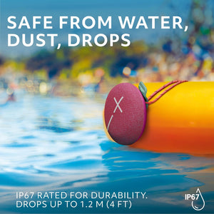 Ultimate Ears MINIROLL Portable Waterproof Bluetooth Speaker, IP67, 40m - Pink