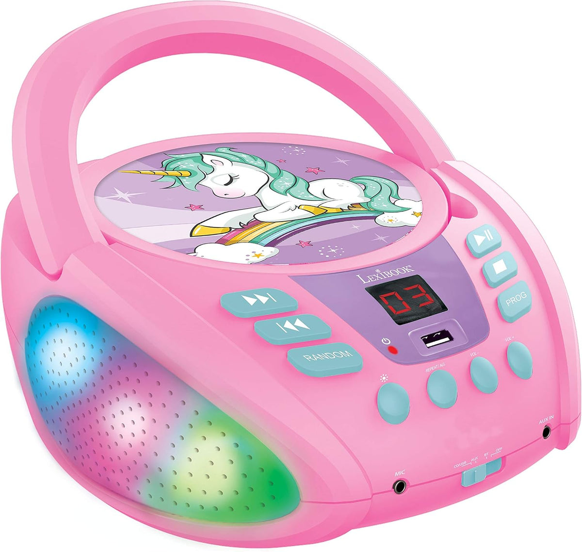 RCD109UNI Bluetooth Boombox - Unicorn
