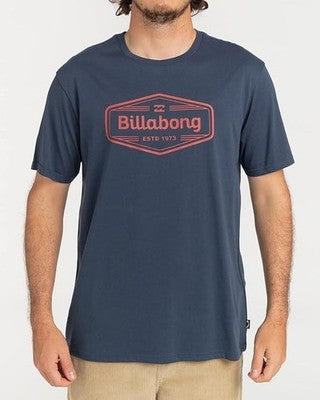 Billabong Mens Trademark Short Sleeve T Shirt Denim XS Cotton Tee