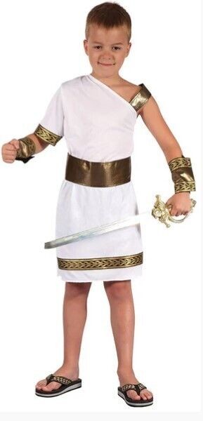 Roman Warrior Gladiator Kids Costume - World Book Day Fancy Dress, 6-8Yrs Medium