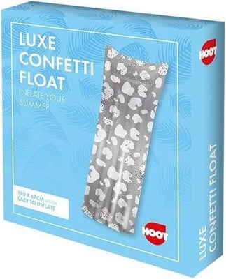 Inflatable Pool Lounger Confetti Grey Float For Beach & Water Parks