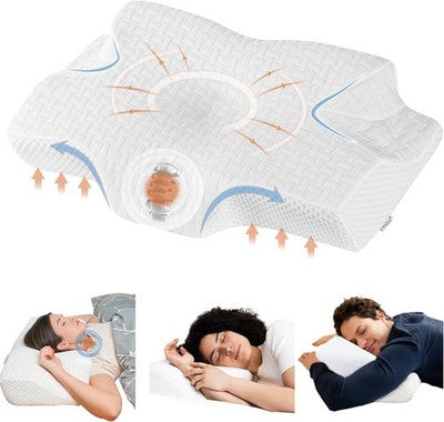 Elviros Orthopaedic Neck Pillow - Memory Foam Cervical Contour Soft