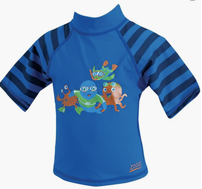 Zoggs Swim Vest Sun Protection Beach Holiday Wear Size 6-12Mths Blue