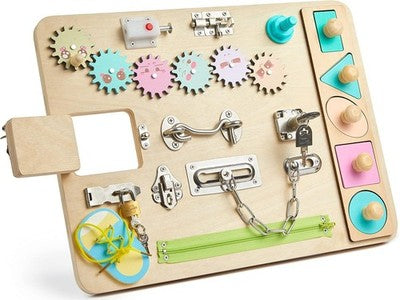 DYZI Montessori Busy Board Toddler Sensory Travel Toy Early Development