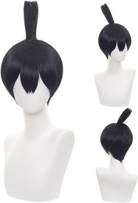 Wxypreey Short Black Cosplay Wig With Wig Cap - Halloween Costume