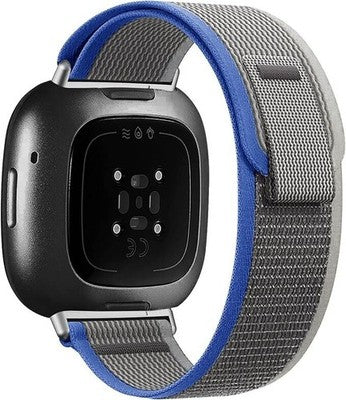 Bujnie Nylon Loop Strap For Fitbit Versa 3 & Sense, Adjustable Green Band
