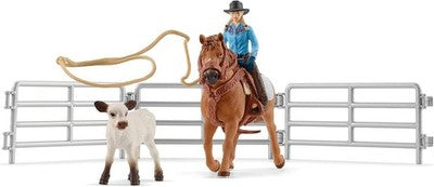 Schleich Farm World Team Roping Cowgirl Figure #42577