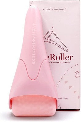 Roselynboutique Pink Ice Roller For Face Massage Kit - Reduce Wrinkles