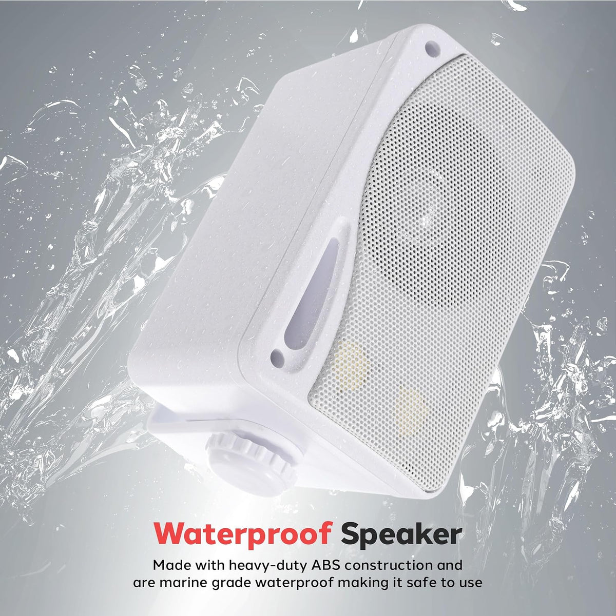 Pyle Portable Wireless 3-Way Speaker Pair, Waterproof