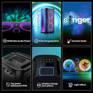 Hisense Party Storm Bluetooth Megasound Party Speaker - Black