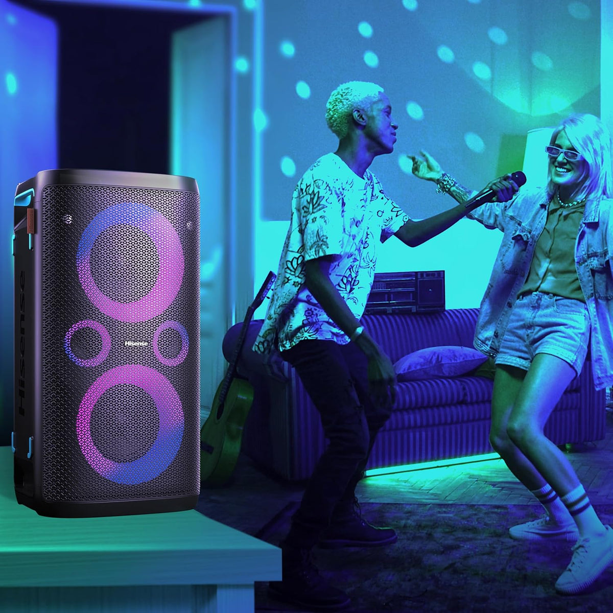 Hisense Party Storm Bluetooth Megasound Party Speaker - Black