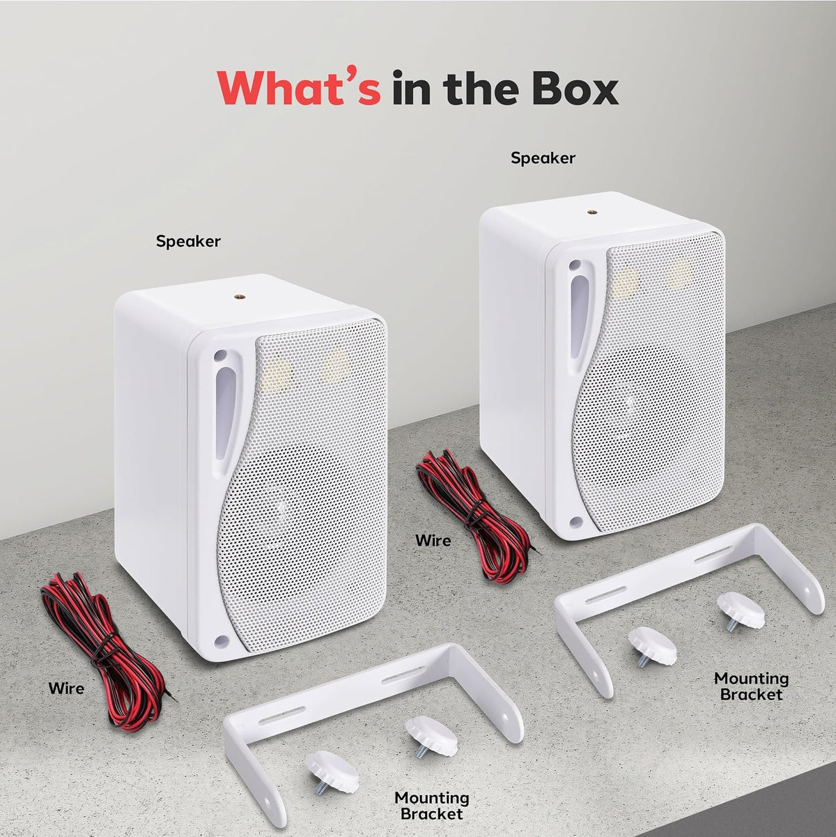 Pyle Portable Wireless 3-Way Speaker Pair, Waterproof