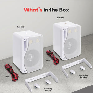 Pyle Portable Wireless 3-Way Speaker Pair, Waterproof