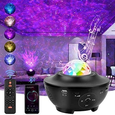 Galaxy Projector Light Star Projector 2023 LED Ocean Wave Night Lamp w/ Remote