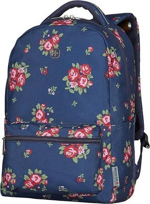 Wenger Laptop Roses Backpack Colleague 22L, 16" 40cm Padded - Blue Floral