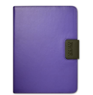 Universal Tablet Case By Port Designs For 7" To 8.5" Tablets - Purple/Grey - New