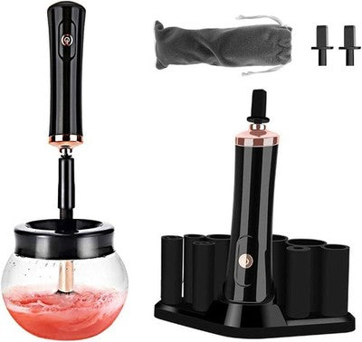 Laza Automatic Makeup Brush Cleaner, Portable Electronic Cleaner Black