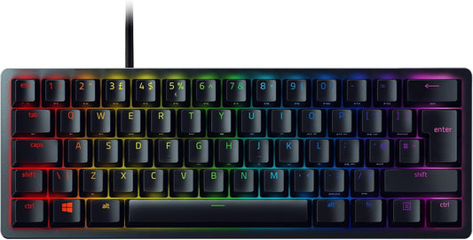 Razer Huntsman Mini (Red Switch) 60% Keyboard, USB-C, UK Layout, Black