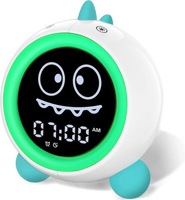 Kids Sleep Training Alarm Clock Time to Wake Grow Clock Green Night Light